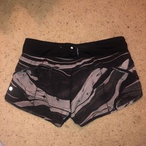 Lululemon grey/black speed shorts